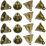 Maydahui 35PCS Vintage Bronze Jingle Bells (1.7 X 1.5 Inches) for Dog Doorbell & Potty Training, Housebreaking, Making Wind Chimes,Christmas Bell