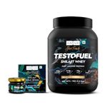 Kapiva Gym Power Packed Combo | Shilajit Gold Resin & Testofuel Shilajit Whey Protein - Chocolate | Boosts stamina & gym performance | 100% Ayurvedic