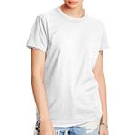 Hanes Women's Perfect-T Short-Sleeve T-Shirt, Women’s Crewneck T-Shirt, Women’s Short-Sleeve Cotton Tee, White, Large