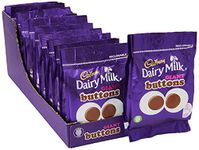 Cadbury Dairy Milk Giant Chocolate Buttons Bag, 95g , Perfect for Sharing with Friends and Family, Pack of 10