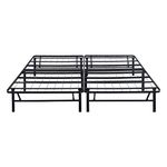 PrimaSleep 14 Inch Foldable Heavy Duty Metal Platform Bed Frame/Under-Bed Storage/Comfortable Base Bed Frame/No Noise/Black/Full