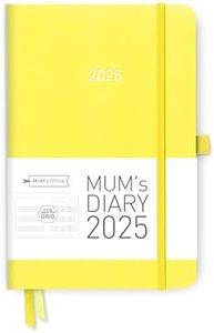 MUM's Diary 2025 (Lemon) - Medium sized 2025 diary - Jan to Dec 2025 - Week-To-View with 4 column GRID layout - organise the scheduling chaos of busy family life