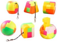 6pcs Brain Teaser Puzzles Keychains