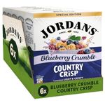 JORDANS Country Crisp Blueberry Crumble, Breakfast Cereal, Vegetarian, 6 PACKS of 450 g