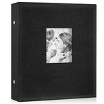 Benjia Photo Album 4x6 400 Pockets Photos, Extra Large Capacity Family Wedding Picture Albums Holds 400 Vertical Photos Black