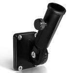 Anley Multi-Position Flag Pole Mounting Bracket with Hardwares - Made of Aluminum - Strong and Rust Free - 1" Diameter (Black)