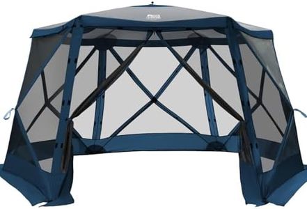 Timber Ridge Pop Up Gazebo, Portable Instant Screen House with Netting, Easy 60-Second Set-Up, Measures 12.1' x 10.5' x7.2', Fits 8 People, Ideal for Camping, Backyard, Patio, Tailgating, Picnics