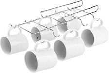 Southern Homewares Chrome Under Shelf Mug Rack – 10 Hooks Metal Cup Holder for Kitchen, Pantry, Cabinet Organization, Coffee Mug Organizer