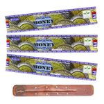 Satya Nag Champa Money Incense Sticks | x3 pack | with SAMASIA incense sticks holder | Used for Aromatherapy, Spa, Yoga, Weddings, Meditation, Healing, Positivity and Relaxation