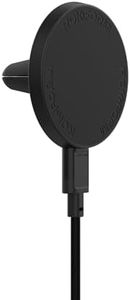 ROKFORM Wireless Car Charger, Magnetic Vent Mount, Compatible with Mag Safe Phone Cases, Super Grip Clip, USB-C to USB-C Cable Included (Black)