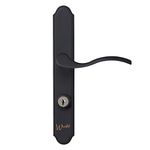 Wright Products - Serenade Mortise Keyed Lever Mount Latch with Deadbolt for Screen and Storm Doors, Matte Black