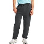 Hanes Men's Sweatpants, EcoSmart Fleece Sweatpants, Cotton-Blend Fleece Sweats, Mid-Weight Straight-Leg Sweatpants for Men, Charcoal Heather, XX-Large