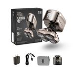 Skull Shaver Pitbull Platinum Pro PX5 - Electric Razor for Men - Cordless, Rechargeable, Wet/Dry, Ergonomic for Bald Head Shaver - with Rinse Stand & Travel Case