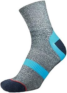 1000 Mile Approach Repreve Double Layer Sock Navy Marl Kingfisher M