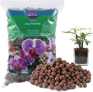 Natural Organic Clay Pebbles, 2LBS 8mm-18mm Expanded Leca Balls Plant Garden Soil, Grow Media for Hydroponics, Decoration, Aquaponics, Gardening Essentials