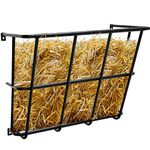 TMEE Hay Feeder Goat Hay Rack Horse Sheep Wall Mount Feeder Heavy Duty Galvanized Steel Hay Basket for Cattle Cows Livestock in Farm