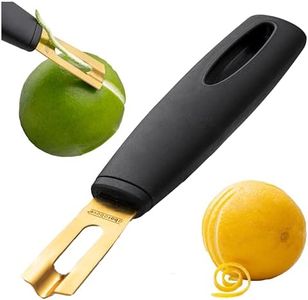 A Bar Above Premium Quality Channel Knife, Stainless Steel Bar Tool, Garnish for Cocktail Mixers, Lemon Zester, and Fruit Peeler, Professional Grade Bar Accessory, Gold
