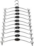 Loghot 10PCS Metal Underwear Rack Bra Pants Clothes Hangers Hook with Non Slip Clips for Lingerie Shop Display (Gun-black)