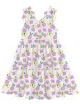 Arshiner Dresses for Toddler Girls Summer Stretchy Tunic Soft Sundress Cute Flower Girl Dress Purple Floral 1-2T