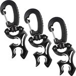 Weewooday 3 Pieces Scuba Diving Hose Holder Clip Scuba Diving Double BCD Hose Clip with Snap Hook Buckle for Dive Snorkeling Accessories