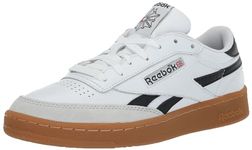 Reebok Men's Club C Revenge Vintage Tennis Shoes White/Black/Gum, Size 11.5