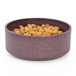 Eha Earth-Friendly Dog Food Bowl For Dogs&Pets|Dog Bowl Large|1200 Ml|Pet Bowl Made With Rice Husk&Bamboo Fibers|Dog Feeding Bowl|Anti-Skid|1 Unit|Purple,?18.5 cm,H_6 cm,W_18.5 cm