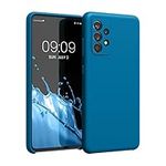 kwmobile Case Compatible with Samsung Galaxy A52 / A52 5G / A52s 5G Case - TPU Silicone Phone Cover with Soft Finish - Blue Reef