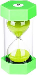 SuLiao Sand Hourglass Timer 15 Minute: Plastic Sand Clock,Big Green Sand Watch 15 Min,Reloj De Arena 15 minutos,Hour Glass Colorful Sandglass Timer for Kids, Games, Classroom, Kitchen, Decorative