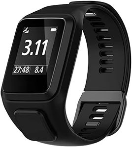 Braleto Bracelet Compatible pour Tomtom Runner3/Runner 2/Spark 3/Adventurer/Golfer 2, Bracelet de Sport en Silicone pour Tomtom Runner3 (Noir)
