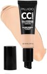 Palladio Full-Coverage Color Correction CC Cream, Oil-Free with Peptides & Vitamin C, Best for Correcting Redness and Uneven Skin Tone, Buildable Foundation Coverage (Fair 12W)