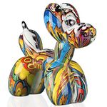 Creative Balloon Dog Sculpture Modern Home Decoration Trendy Animal Art Ornaments Collection Figurine Bedroom Living Room Office Desktop Resin Decors (Light Green)