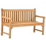 BrackenStyle Warwick 3 Seater Grade A Teak Wooden Garden Bench - Wood Park Bench 5ft 150cm 1.5 Meters