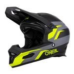 O'NEAL | Mountain Bike Helmet | MTB Downhill | Safety Standard EN1078, Ventilation Openings for Airflow & Cooling, ABS Outer Shell | Fury Helmet Stage | Adult | Black Neon Yellow | Size M