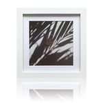 VUVUZULA Square Picture Frames 8x8 Inch White Photo Frame with Mount for 6x6 Inch Photo with Real Glass for Wall