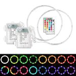 iBetterLife LED Cornhole Lights for Hole, Cornhole Lights Ring with Remote Control 17 Color + 7 Flash Effect, Great Gift for Playing Outdoor Bean Bag Toss Corn Hole Board Game at Night, 2 Set