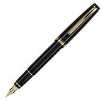 Pilot Namiki Falcon Collection Fountain Pen, Black Barrel with Gold Accents, Soft Fine Nib (60152)