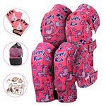 Simply Kids Soft Kids Knee and Elbow Pads with Bike Gloves I Toddler Protective Gear Set w/Mesh Bag& Sticker I CSPC Certified& Comfort I Roller-Skate, Skateboard Knee Pads Kids Children Boys Girls