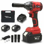 Golden Bullet® CIW 2145 Cordless Brushless Impact Wrench - 300 Nm Torque, 3.0Ah Li-ion Batteries, 1/2 inch Drive, LED Light with Forward/Reverse Rotation