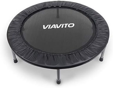 VIAVITO Mini Fitness Trampoline 96.5cm Compact Indoor Rebounder Home Exercise Bouncer for Adults, Detachable Legs, 100kg Weight Capacity