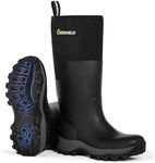 GIEESHIELD Rubber Boots for Men & Women – Ultra-Light Waterproof 6mm Neoprene Insulated Boots with Anti-Slip Sole, Warm Hunting & Rain Boots for Farming, Snow, Mud(Black, Next Camo G2)