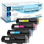 4 Colors Compatible 6510 6515 Toner Cartridge for Xerox WorkCentre 6515DN 6515DNI 6515DNM 6515N Phaser 6510DN 6510DNI 6510DNM 6510N 5500&4300 Pages 106R03480 106R03690 106R03691 106R03692 (BK CMY)