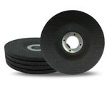 WA 5PCS - 4 1/2"x1/4"x7/8" Depressed Center Grinding Wheels for Angle Grinder Metalworking Grinding Disc 4 1/2 Inch Diameter, 1/4" Thickness, 7/8" Arbor