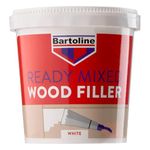 Bartoline Ready Mixed Wood Filler White 1kg, Durable and Easy-to-Use Filler for Interior and Exterior Wood Repairs