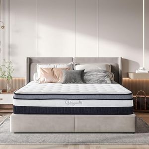 Vesgantti Boxtop Matelas140x190cm, Épaisseur 26cm -Nova Luxe Matelas-Technologie Hybrid-Ressorts Ensachés Indépendant en Mousse à Mémoire de Forme- Multicouches Extra Confort 7 Zones