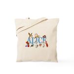 CafePress Alice & Friends in Wonderland Tote Bag Natural Canvas Tote Bag, Reusable Shopping Bag