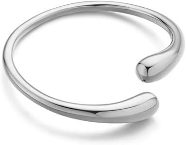 LILIE&WHITE - Pulsera de oro para mujer, brazalete rígido grueso y ajustable, pulsera de alambre cruzado multicapa, brazalete abierto martillado, Latón