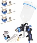 Dynastus 22 oz. Professional Composite HVLP Air Spray Gun Detail Paint Sprayer, 2.0mm nozzle, with 3 Nozzles & Air Regulator kits