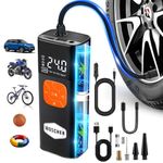 Woscher i6 2in1 Cordless Tyre Inflator for Car & Bike |150 PSI Wireless Tyre Inflator | Digital Display | Air Pump Compressor for Car,Bikes,Bicycles & Balls | Type-C| Auto Shut-Off |from Datson Group