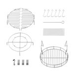 BBQ PLUS Turkey Fryer Accessory Kit for Char-Broil Big Easy Fryer,Bunk Bed Basket,Skewers,Hooks Replacement Parts for Charbroil Oilless Turkey Fryer Propane