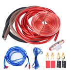 2800W 4 Guage Amplifier Installation Wiring Kit with RCA Interconnect and Speaker Wire Car Audio Subwoofer Wire AMP Wiring Auto Audio Cables